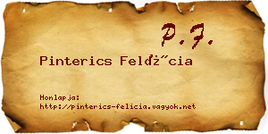 Pinterics Felícia névjegykártya